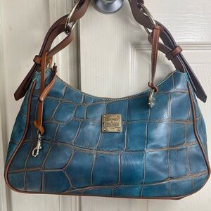 Dooney & Bourke Blue and Brown Hobo Bag